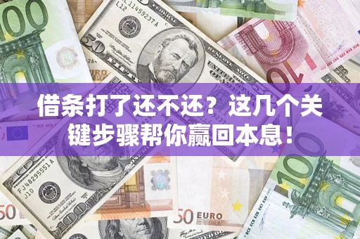 武汉借条打了还不还？这几个关键步骤帮你赢回本息！