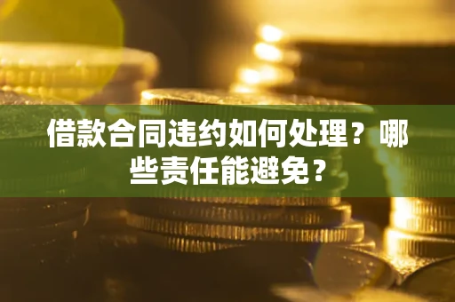 武汉借款合同违约如何处理？哪些责任能避免？